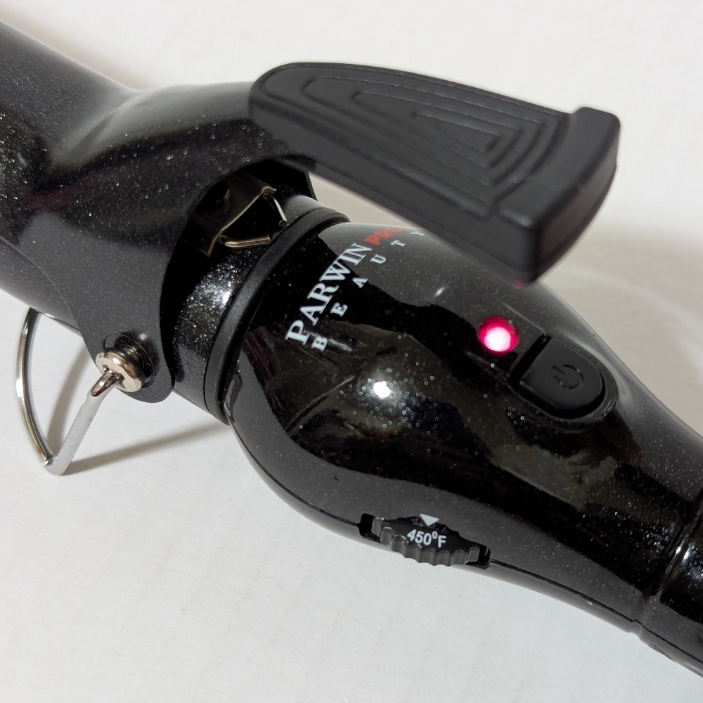 Parwin Pro Beauty 1 Inch Ceramic Curling Iron - Black Metallic Glitter Finish